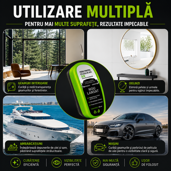 Perie Magică pentru Geamuri Auto